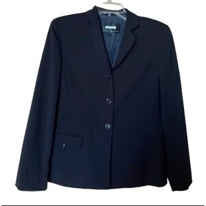 Yansi Fugel Women's Black Blazer Size 4 Suit Jacket Office Minimalist USA Made